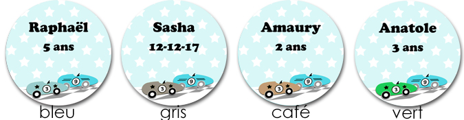 Sticker bolides ronds