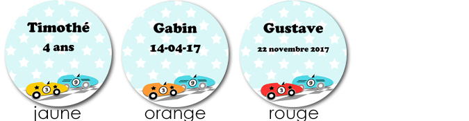 Sticker bolides ronds