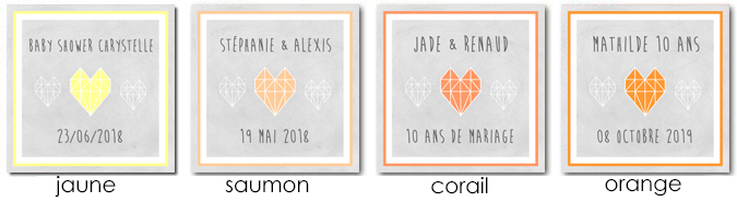 Sticker Coeur Géométrique