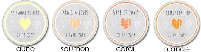 Sticker Coeur Géométrique