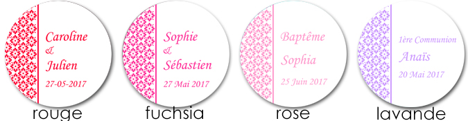 sticker Fleurs rond