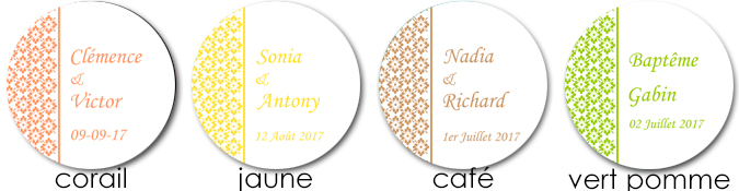 sticker Fleurs rond