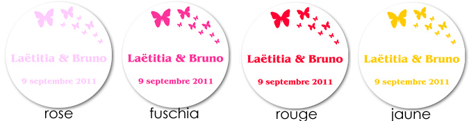 sticker modèle papillons