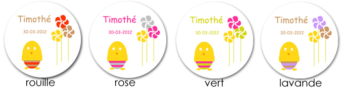 sticker modèle poussin