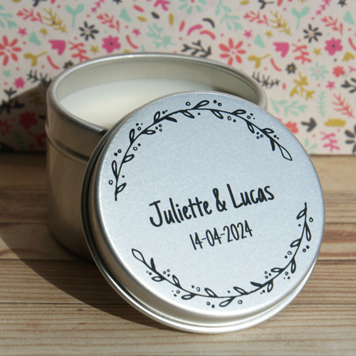bougie parfumée personnalisée