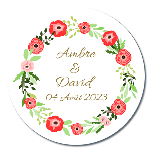 sticker rond personnalisé 4 cm
