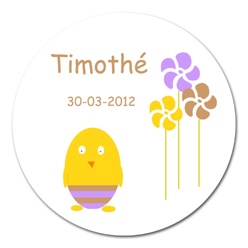 sticker rond POUSSIN