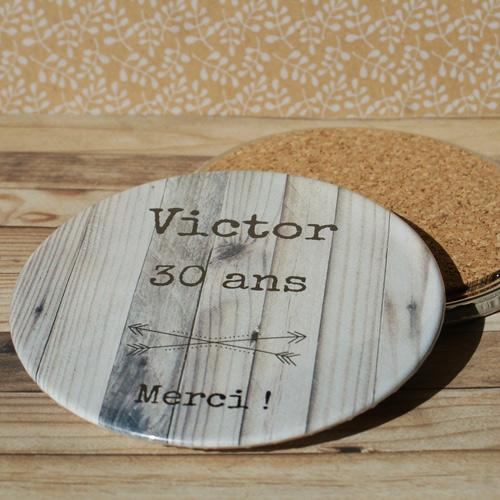 Dessous de verre personnalisé