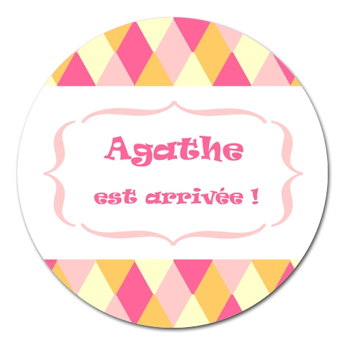 sticker rond Arlequin
