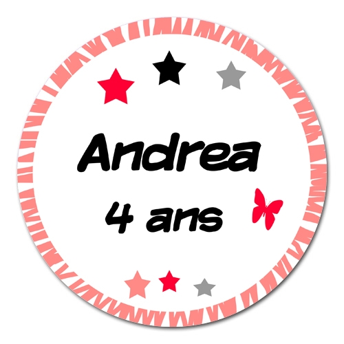 sticker rond ETOILES