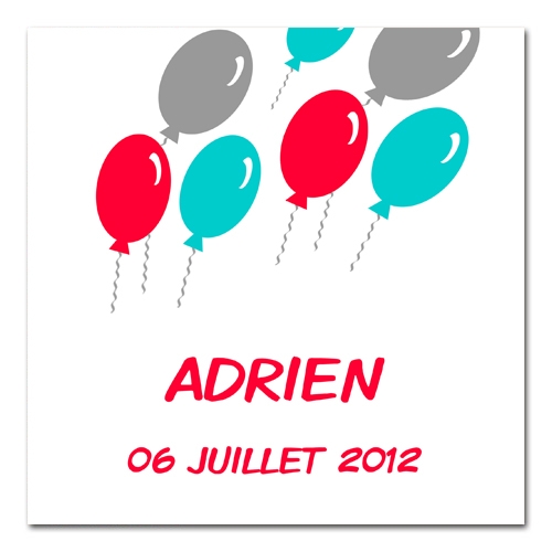 sticker carré BALLONS