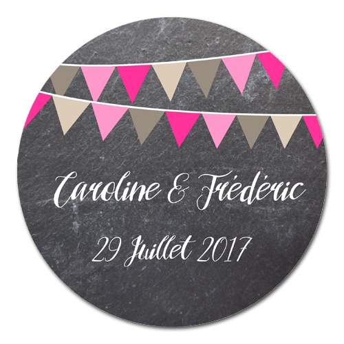 sticker rond Ardoise