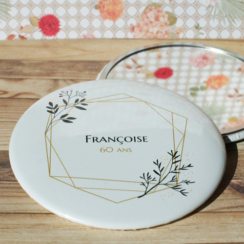 miroir personnalisé 8,8 cm