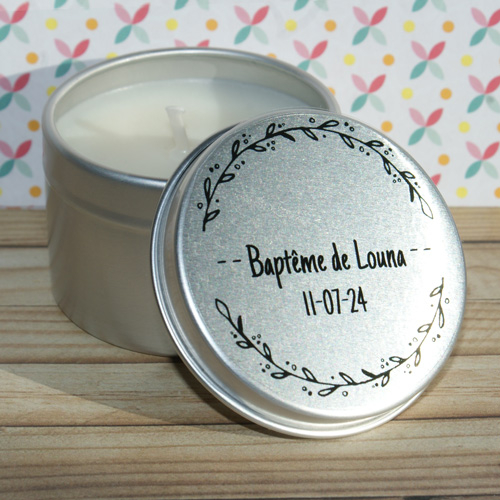 bougie personnalisée Baptême