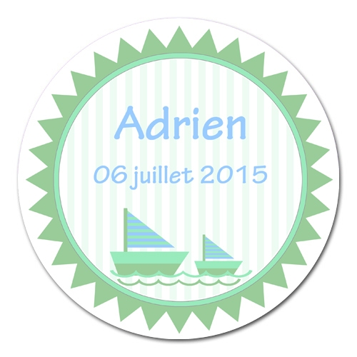 sticker rond Petits Navires