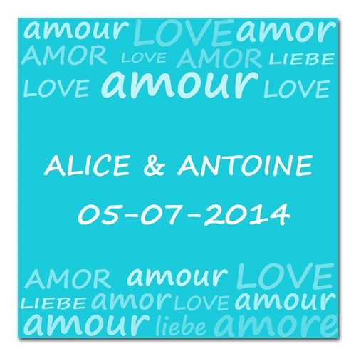 sticker carré LOVE