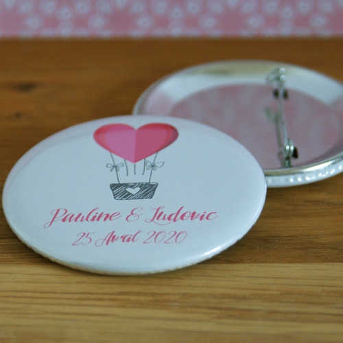 badge Mariage 5,6 cm